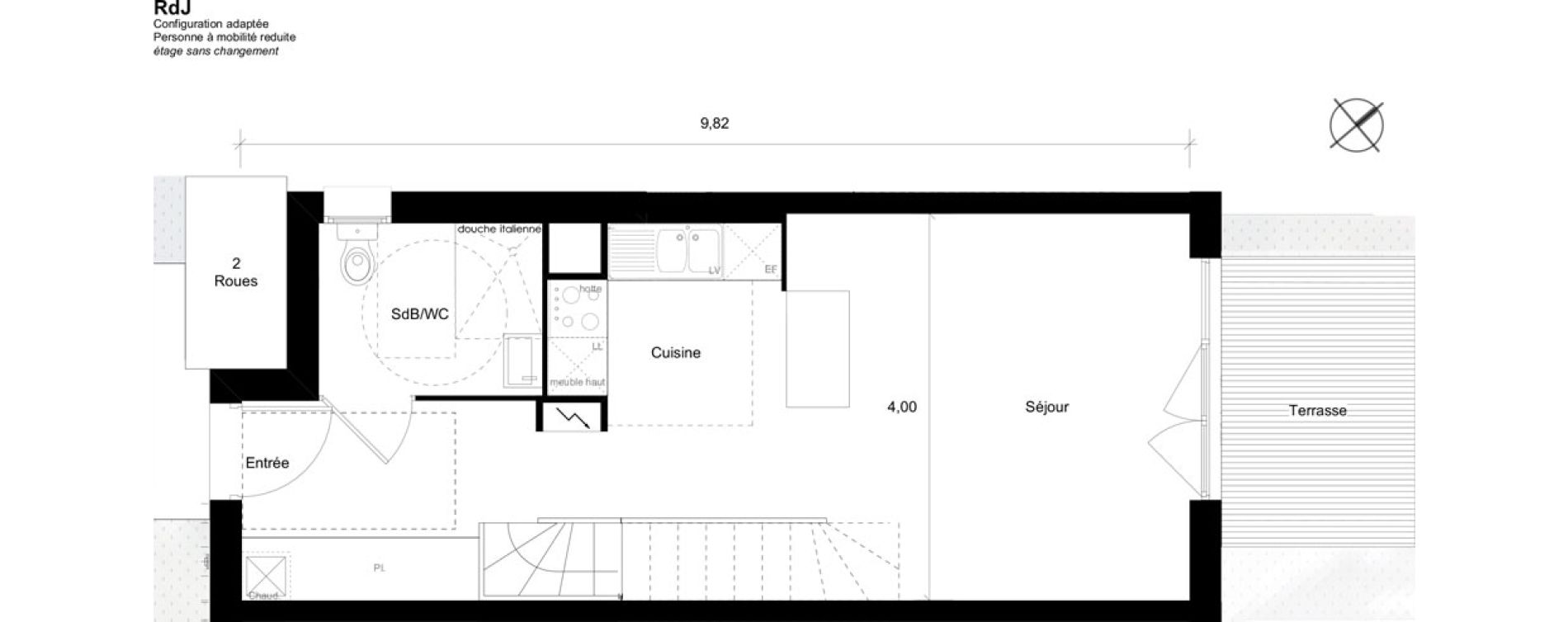 Duplex T3 de 64,32 m2 à Cugnaux Centre