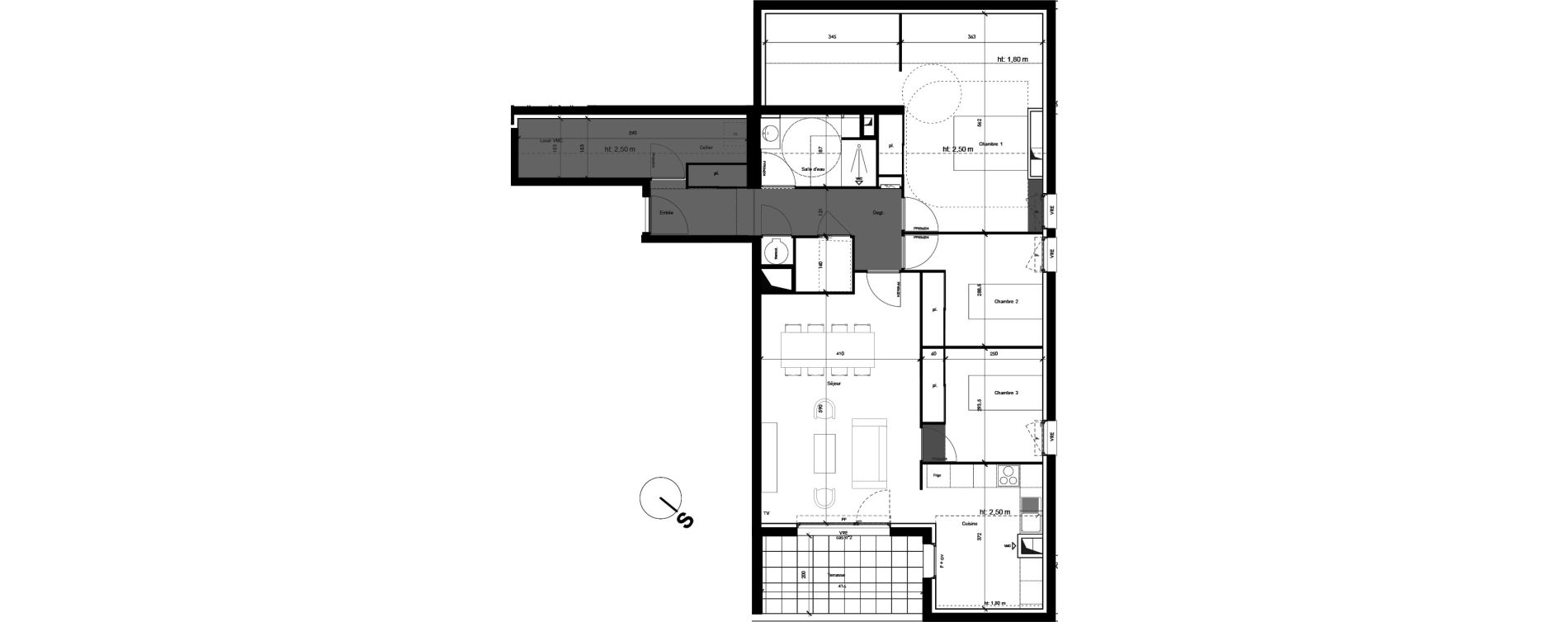 Appartement T4 de 102,10 m2 &agrave; Cugnaux Agora