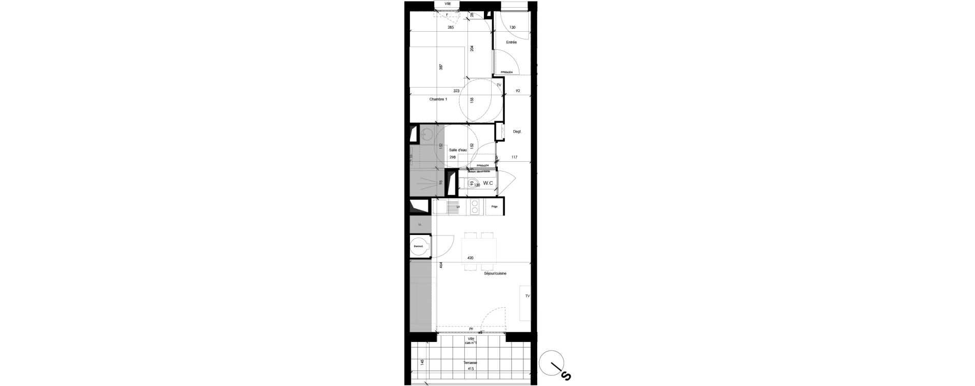Appartement T2 de 43,50 m2 &agrave; Cugnaux Agora