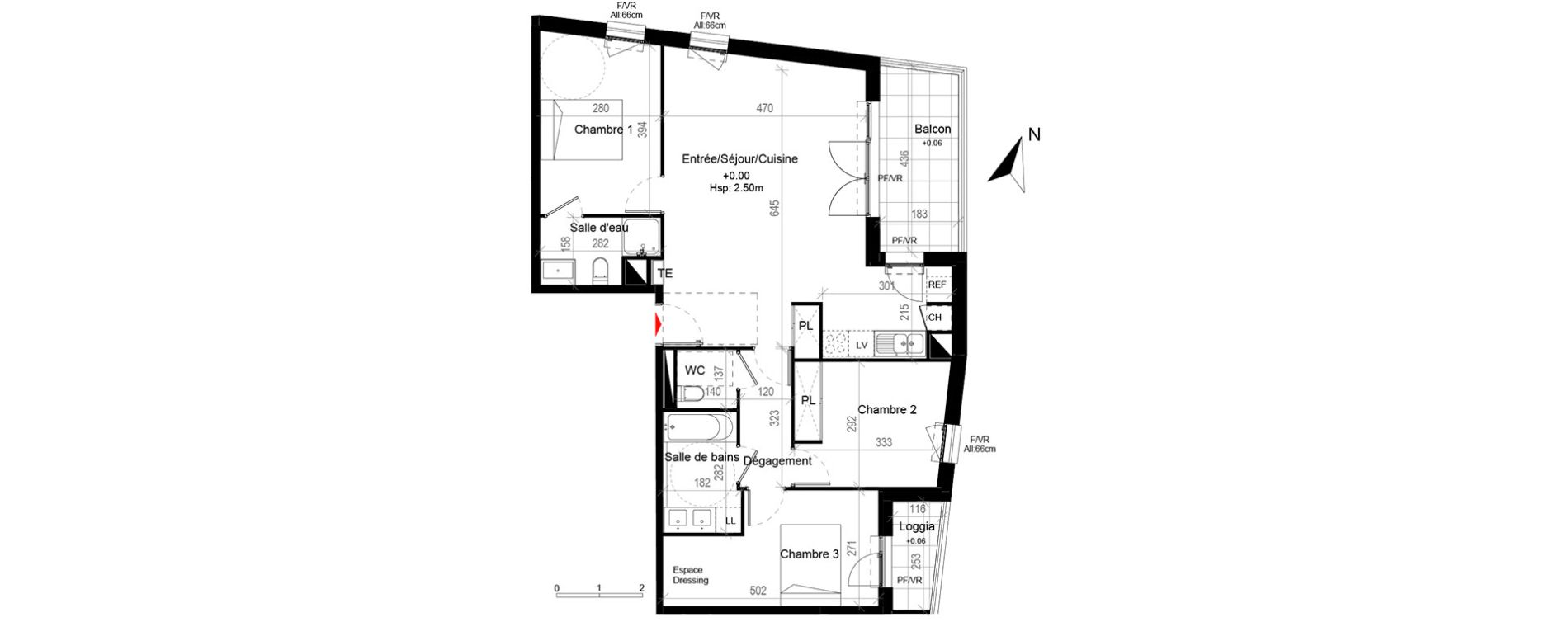 Appartement T4 de 83,83 m2 &agrave; Cugnaux Centre
