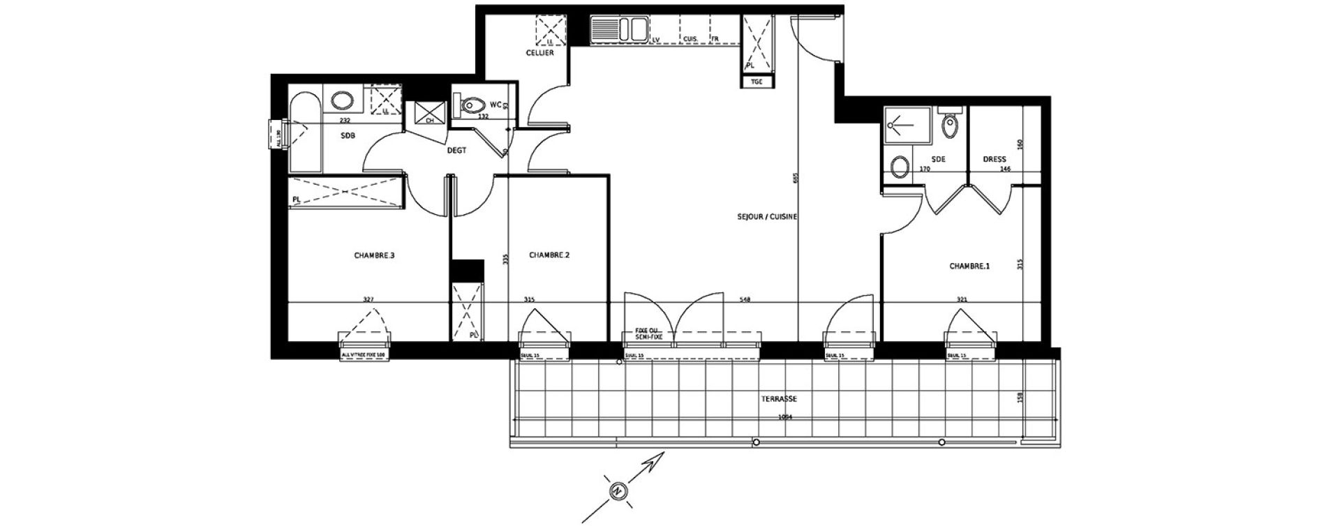 Appartement T4 de 84,70 m2 &agrave; Cugnaux Centre