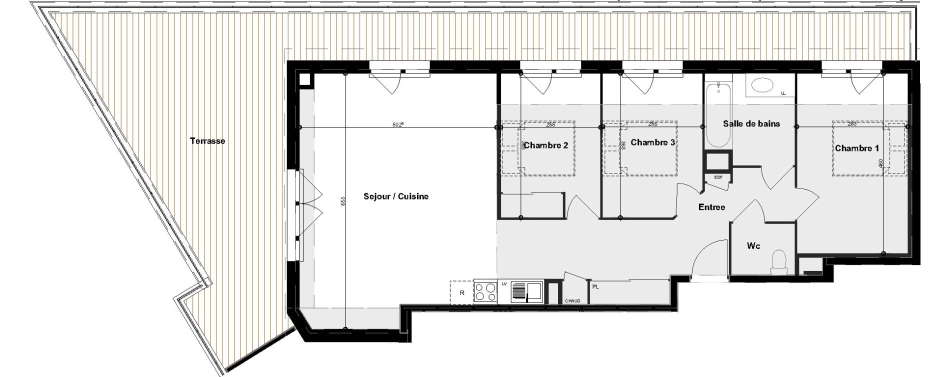 Appartement T4 de 84,37 m2 &agrave; Cugnaux Centre