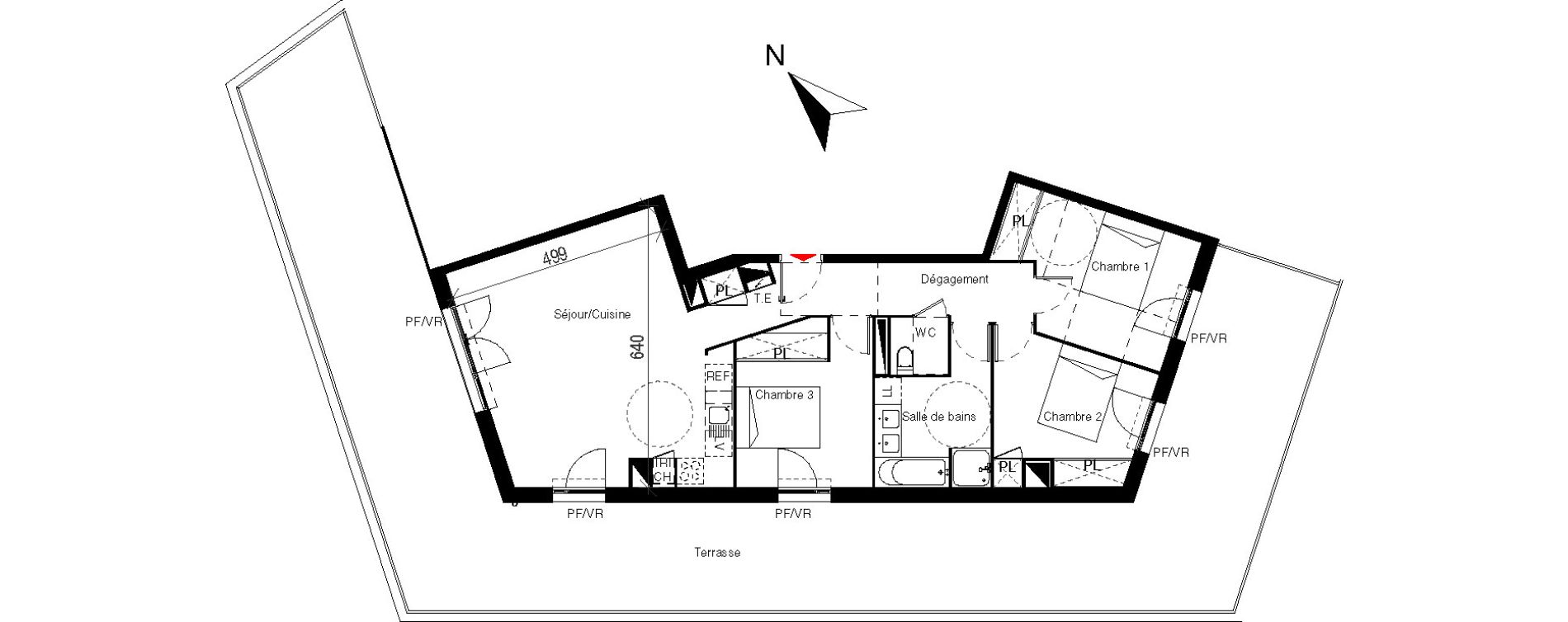 Appartement T4 de 83,40 m2 &agrave; Cugnaux Centre