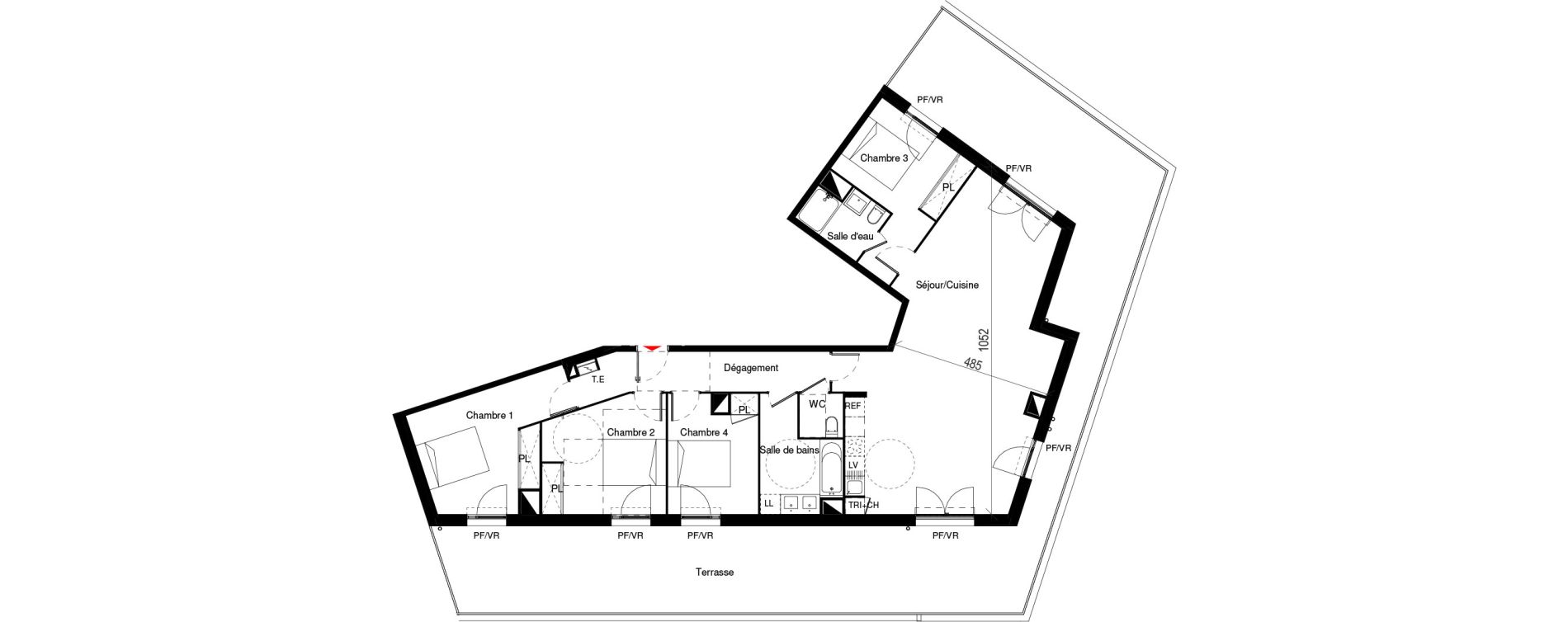 Appartement T5 de 117,85 m2 &agrave; Cugnaux Centre