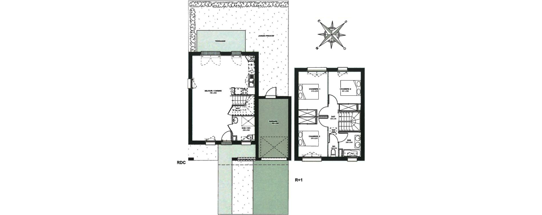 Villa T4 de 83,20 m2 &agrave; Cugnaux Centre