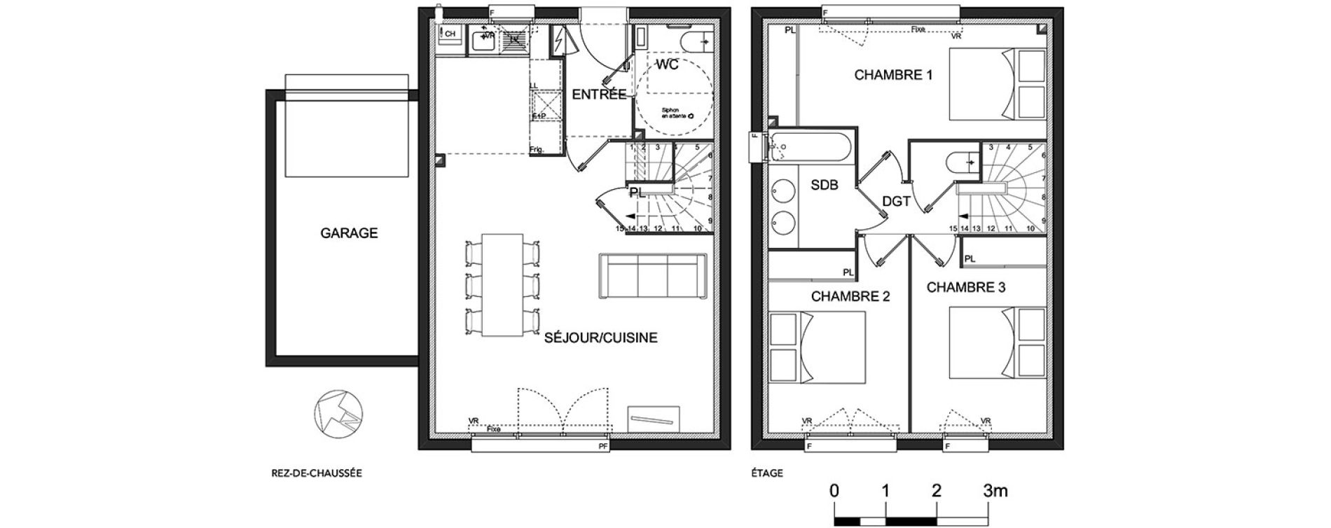 Maison T4 de 80,00 m2 à Daux Centre