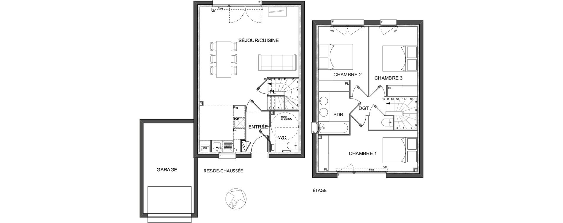 Maison T4 de 80,00 m2 &agrave; Daux Centre