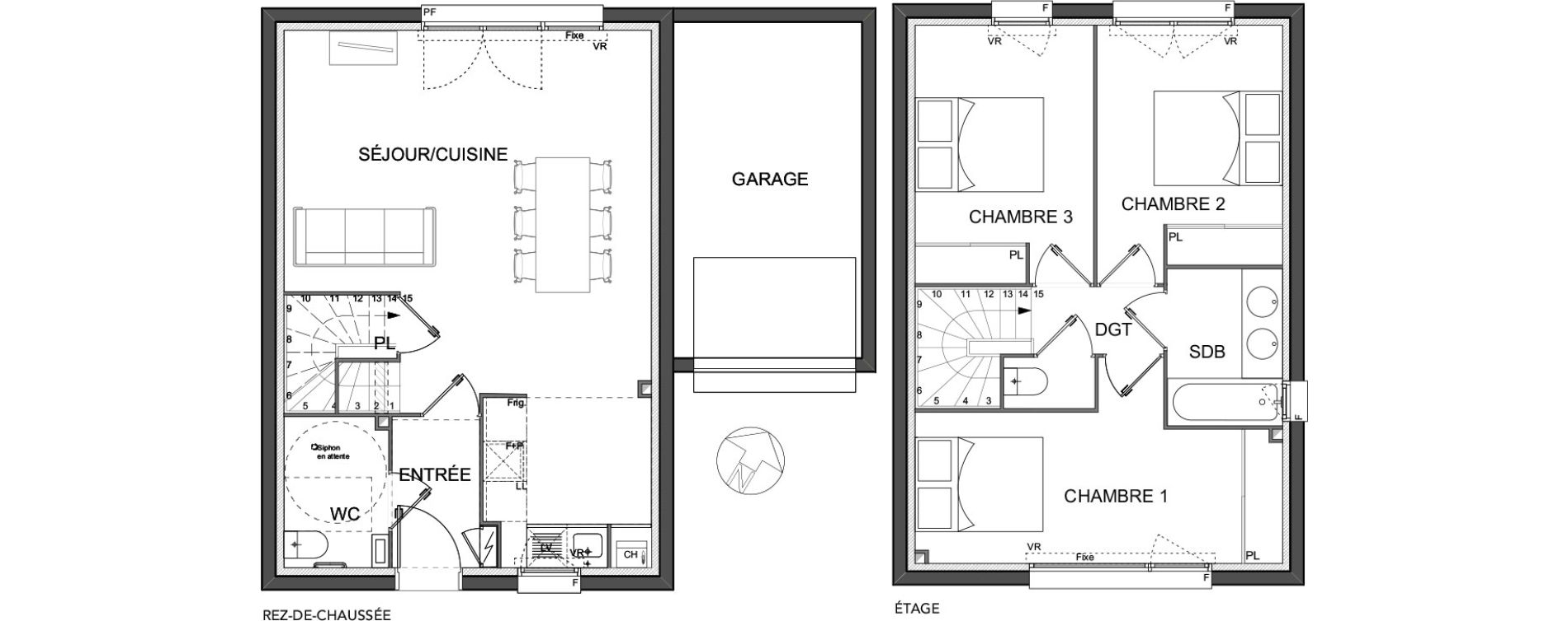 Maison T4 de 80,00 m2 à Daux Centre