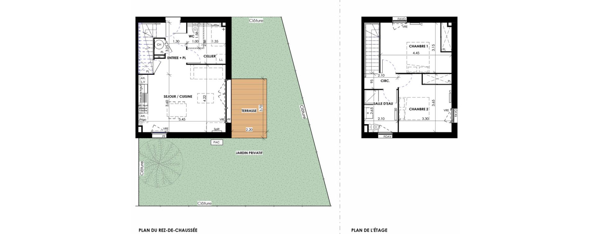 Duplex T3 de 68,03 m2 &agrave; Eaunes Centre