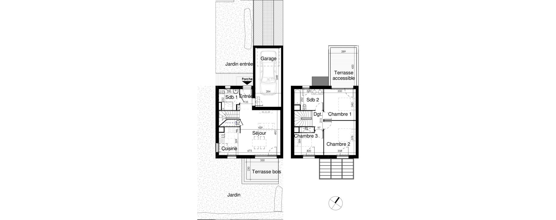 Maison T4 de 81,71 m2 &agrave; Fenouillet Centre