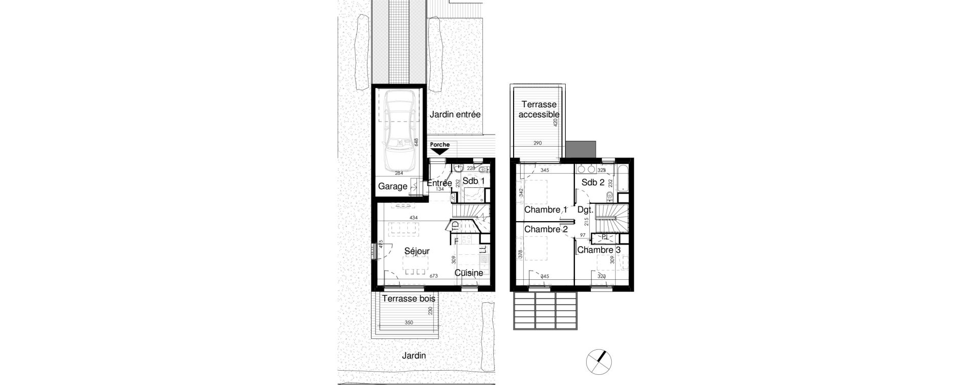 Maison T4 de 80,96 m2 &agrave; Fenouillet Centre