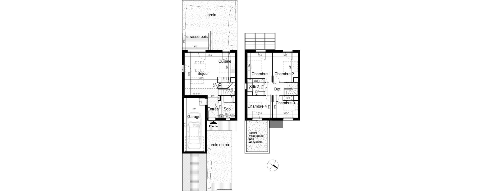 Maison T5 de 98,74 m2 &agrave; Fenouillet Centre