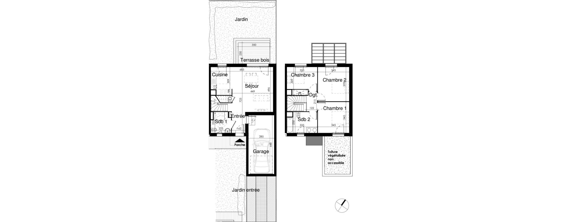 Maison T4 de 83,16 m2 &agrave; Fenouillet Centre