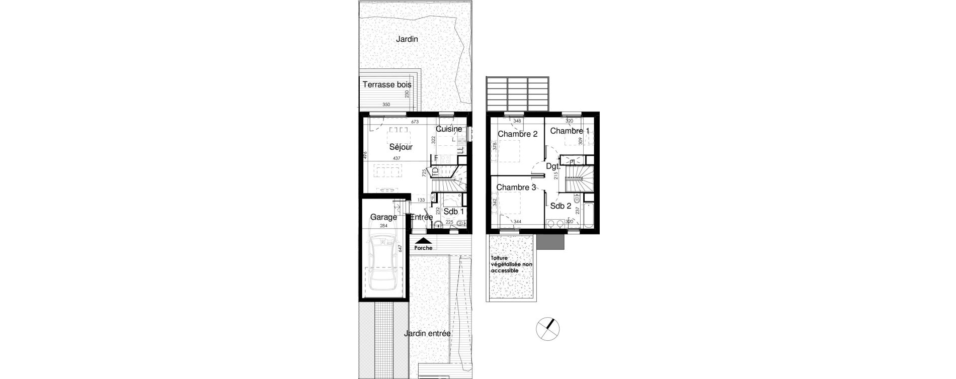 Maison T4 de 81,37 m2 &agrave; Fenouillet Centre