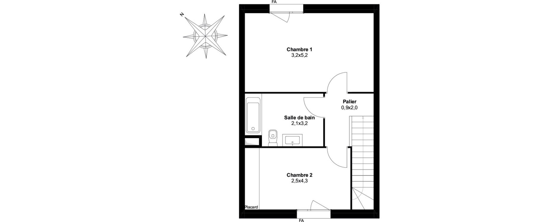 Maison T3 de 75,18 m2 &agrave; Fenouillet Le bocage