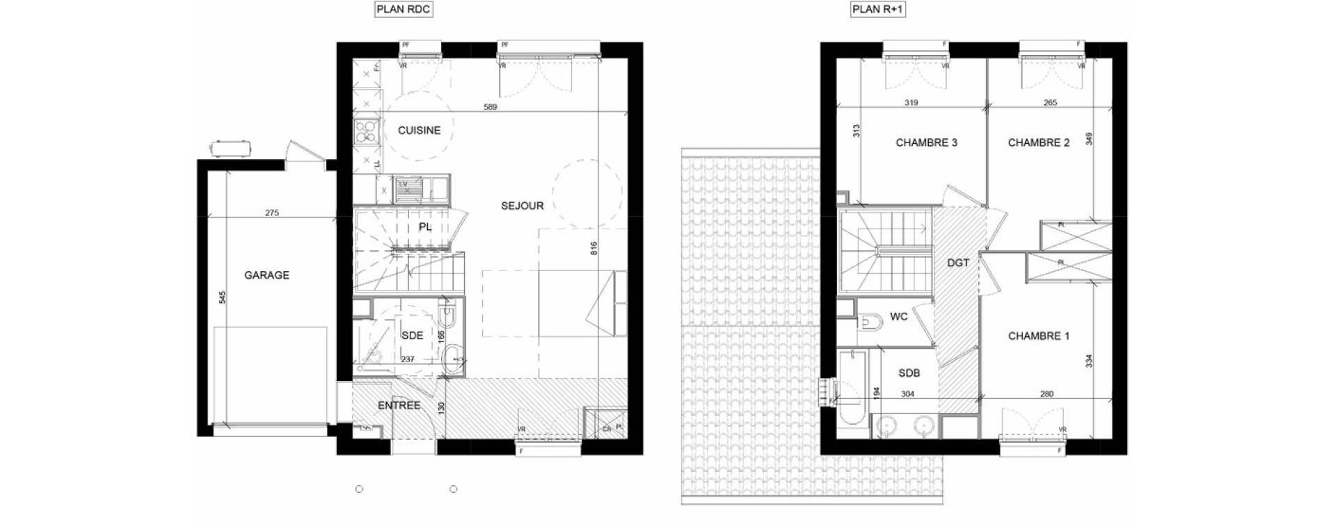 Maison T4 de 85,90 m2 &agrave; Fronton Centre