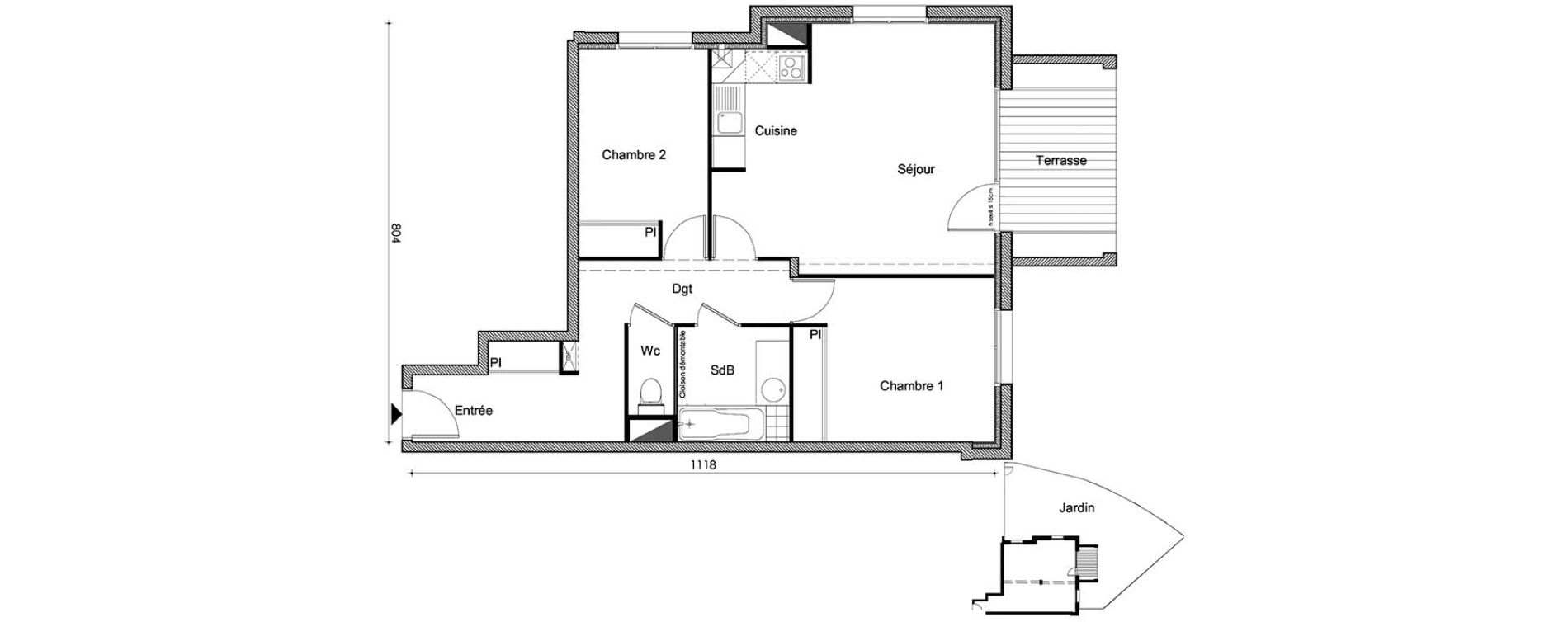 Appartement T3 de 65,33 m2 &agrave; Frouzins Centre