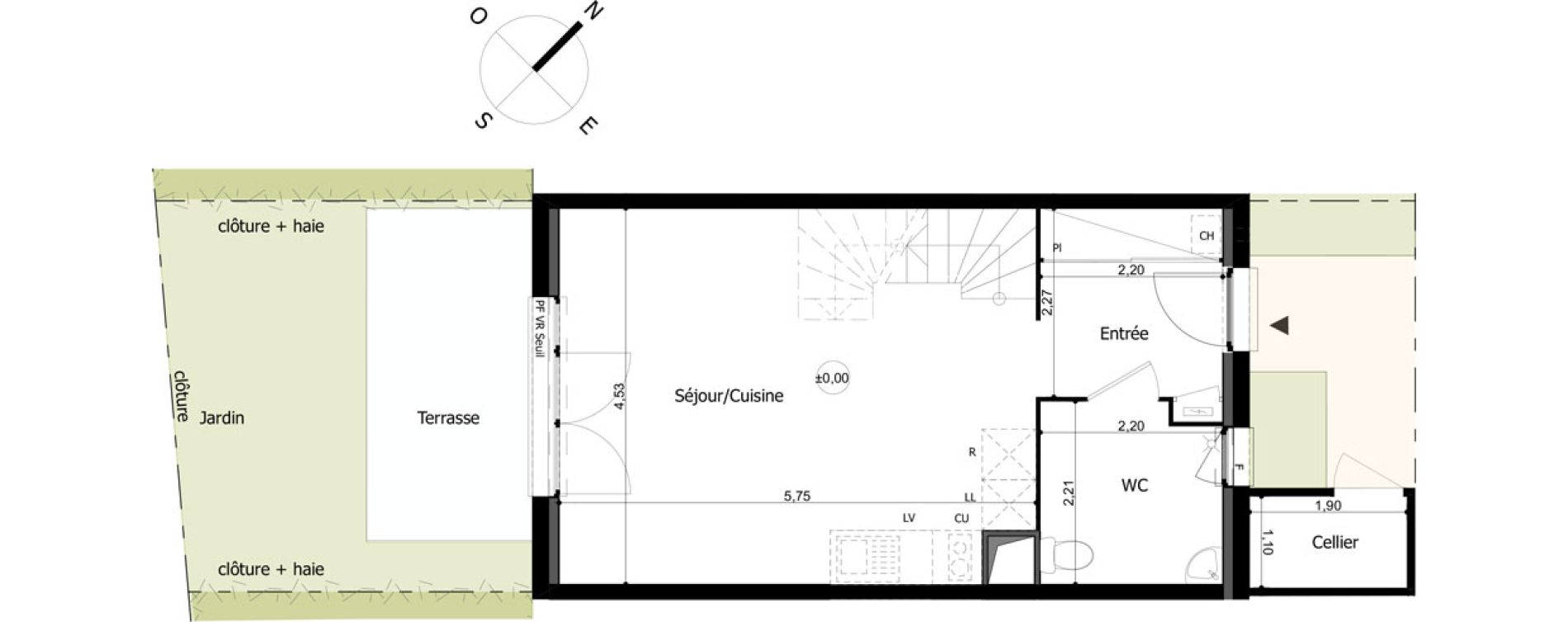 Maison T3 de 65,14 m2 &agrave; Frouzins Centre