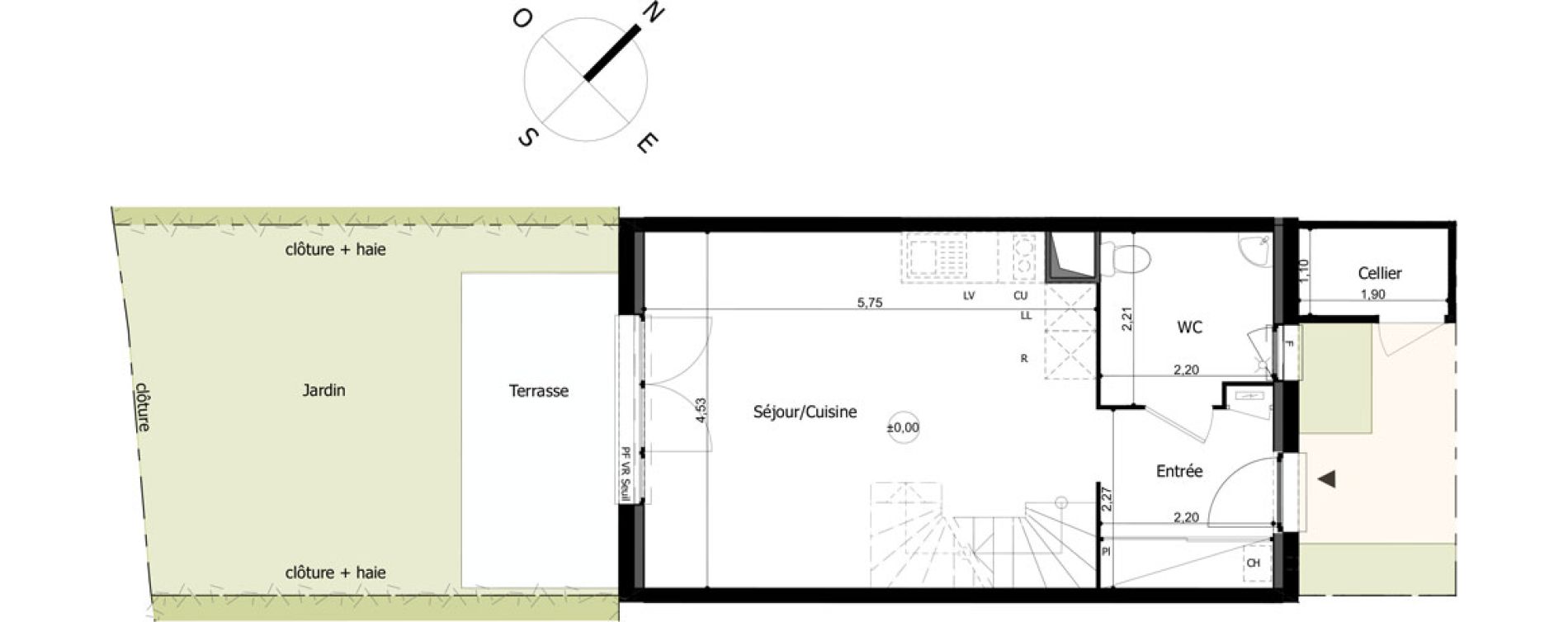 Maison T3 de 65,14 m2 &agrave; Frouzins Centre