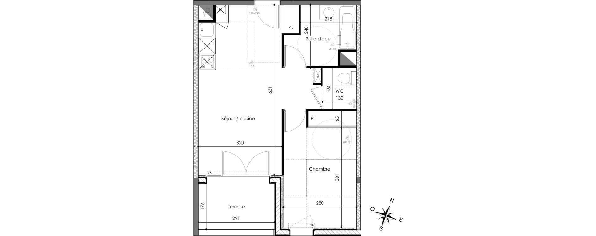 Appartement T2 de 43,30 m2 &agrave; Frouzins Centre