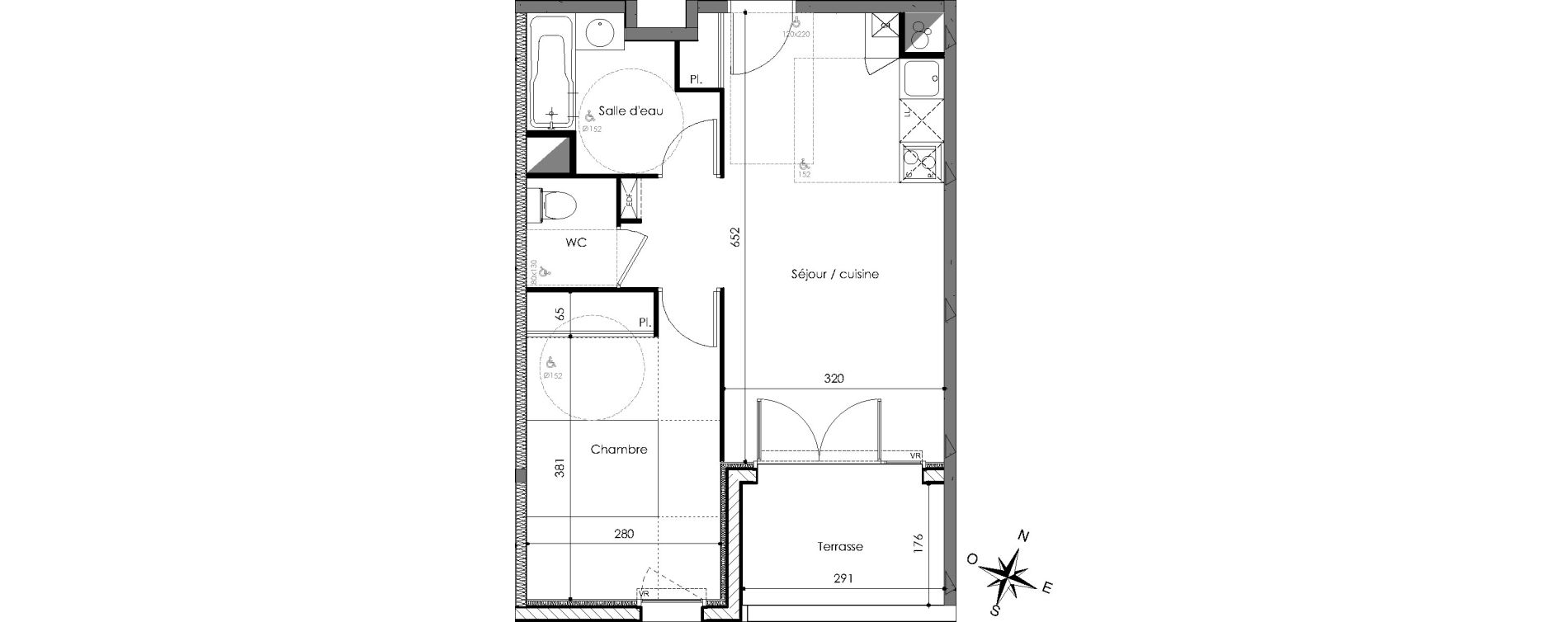 Appartement T2 de 42,90 m2 &agrave; Frouzins Centre