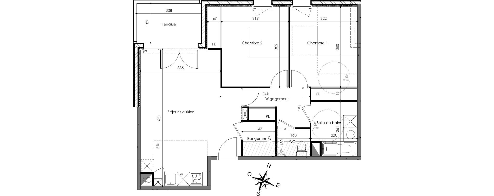 Appartement T3 de 69,38 m2 &agrave; Frouzins Centre