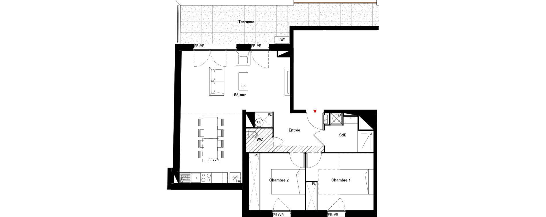 Appartement T3 de 71,15 m2 &agrave; Labarthe-Sur-L&egrave;ze Centre