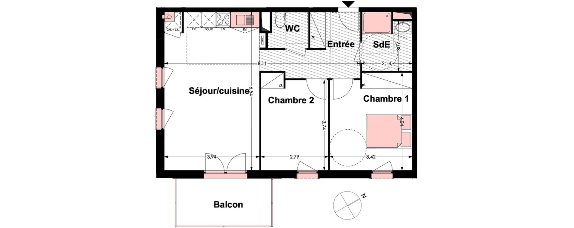 Appartement T3 de 64,93 m2 &agrave; Labarthe-Sur-L&egrave;ze Centre