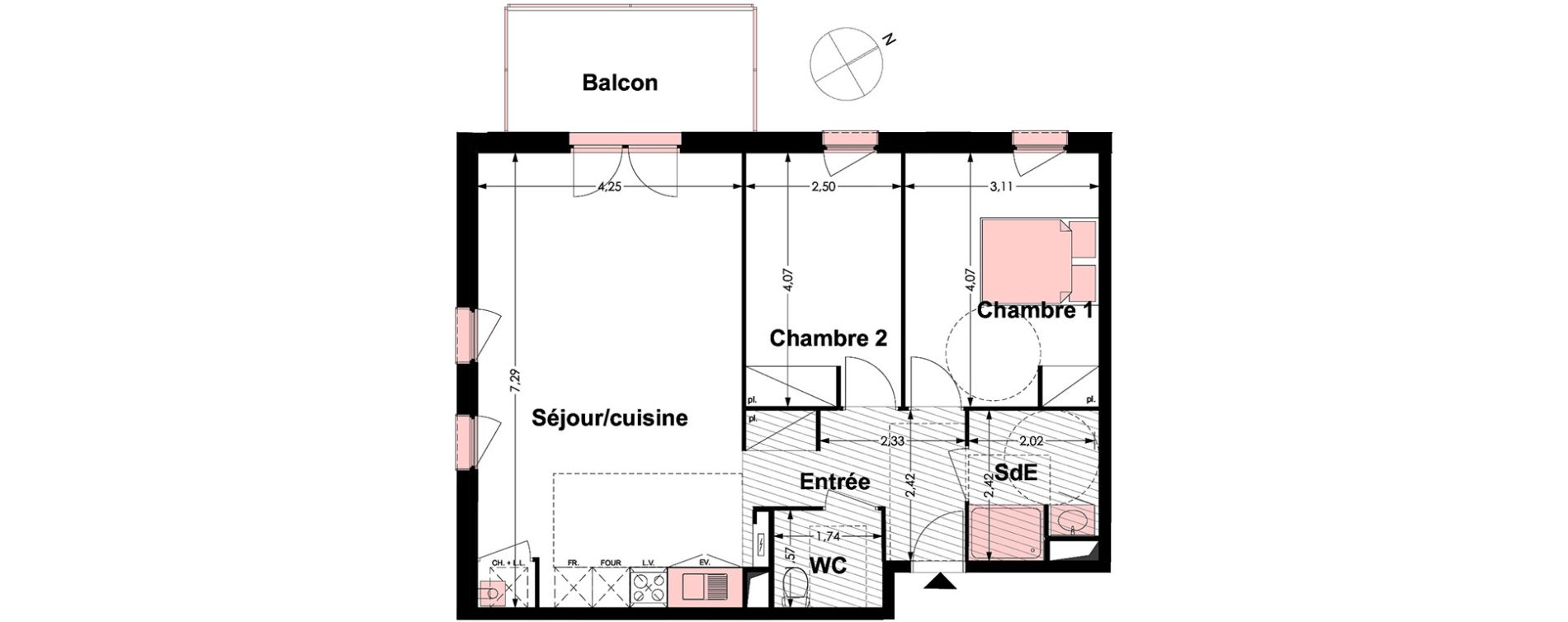 Appartement T3 de 68,00 m2 &agrave; Labarthe-Sur-L&egrave;ze Centre