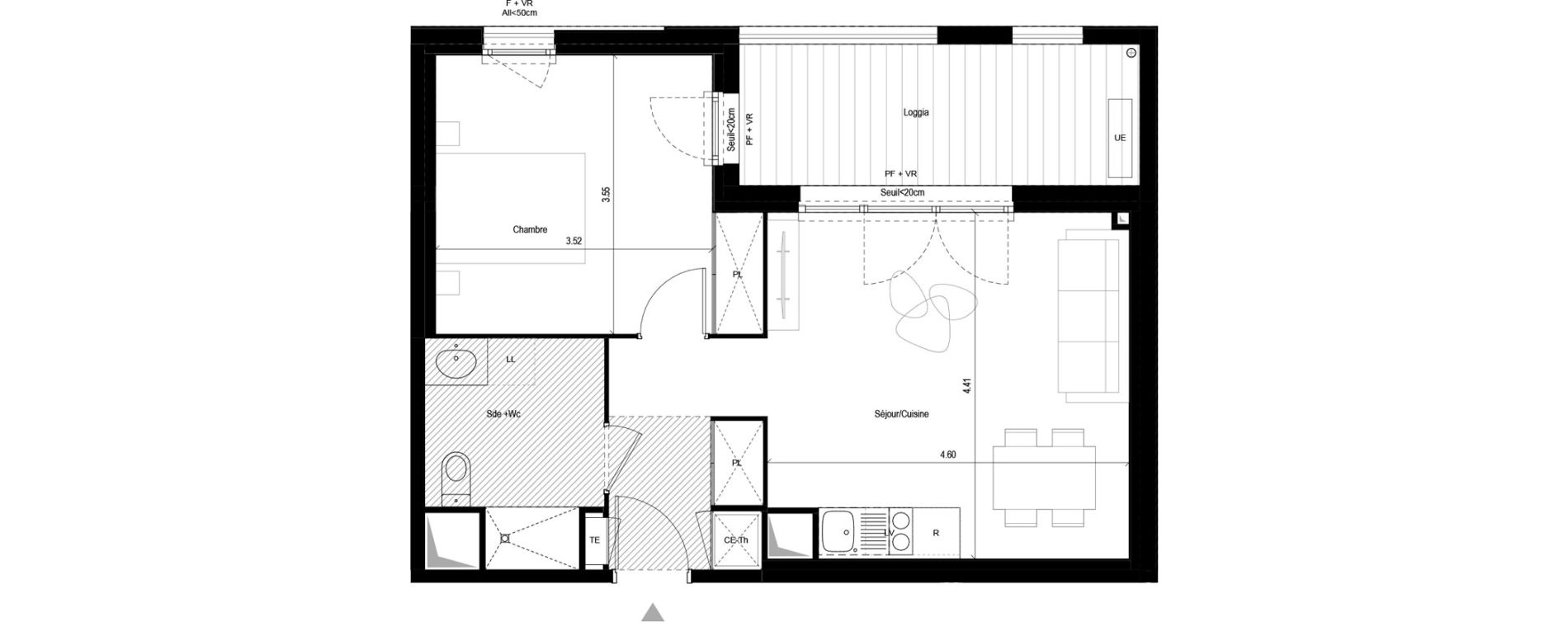 Appartement T2 de 45,00 m2 &agrave; L'Union Malbou