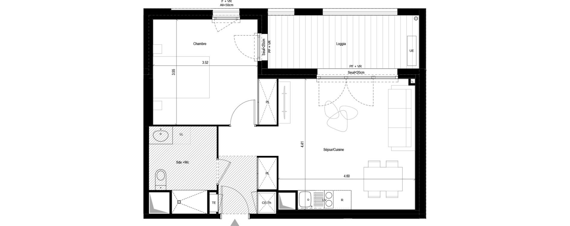 Appartement T2 de 45,00 m2 &agrave; L'Union Malbou