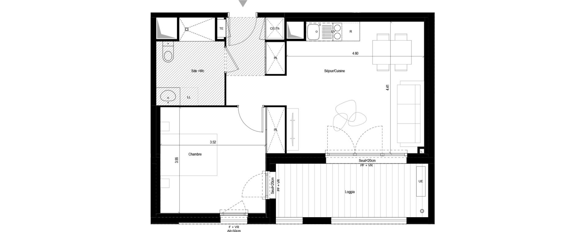 Appartement T2 de 45,00 m2 &agrave; L'Union Malbou