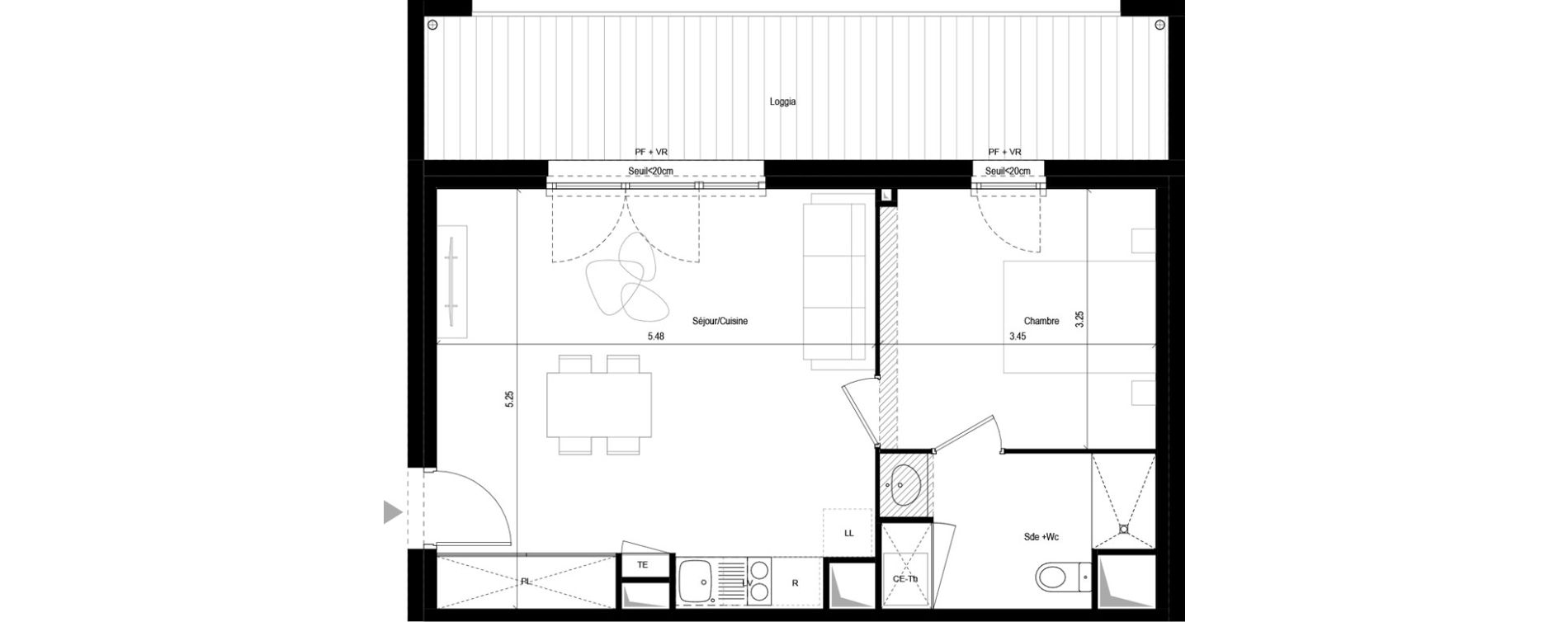 Appartement T2 de 45,05 m2 &agrave; L'Union Malbou