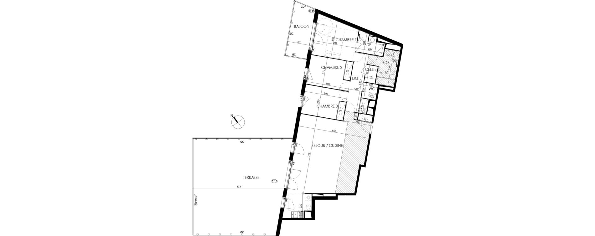 Appartement T4 de 106,40 m2 &agrave; L'Union Centre