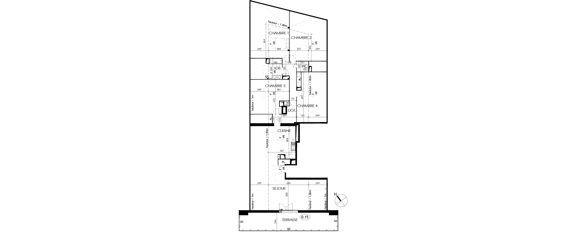 Appartement T5 de 117,90 m2 &agrave; L'Union Centre