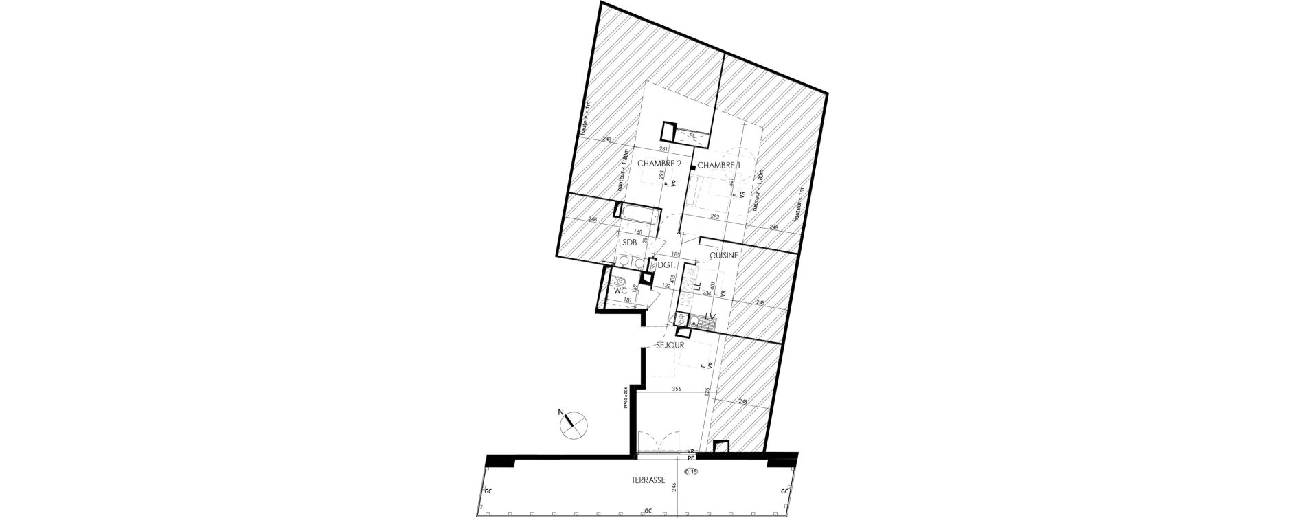 Appartement T3 de 70,60 m2 &agrave; L'Union Centre