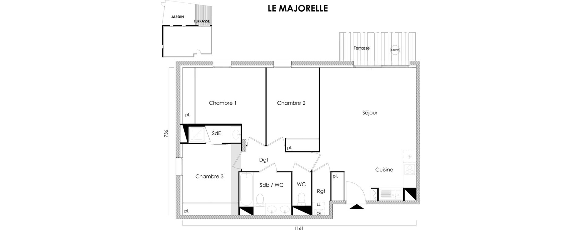 Appartement T4 de 78,61 m2 &agrave; L'Union Malbou