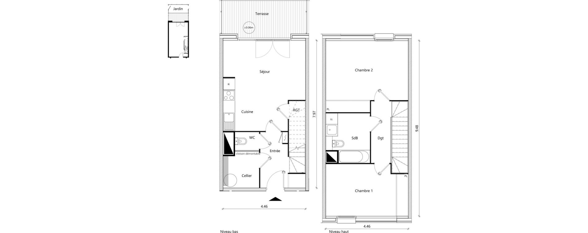 Appartement T3 de 69,10 m2 &agrave; Mondonville Centre