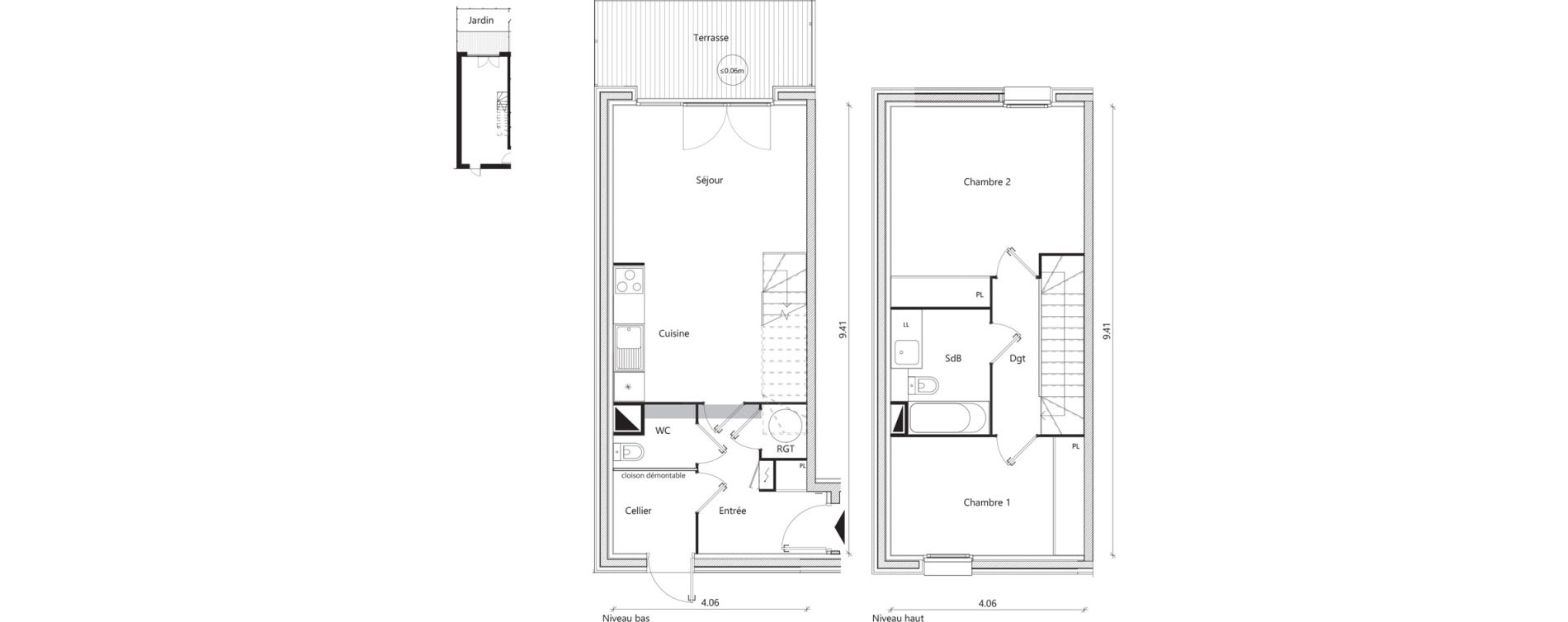 Appartement T3 de 68,90 m2 &agrave; Mondonville Centre