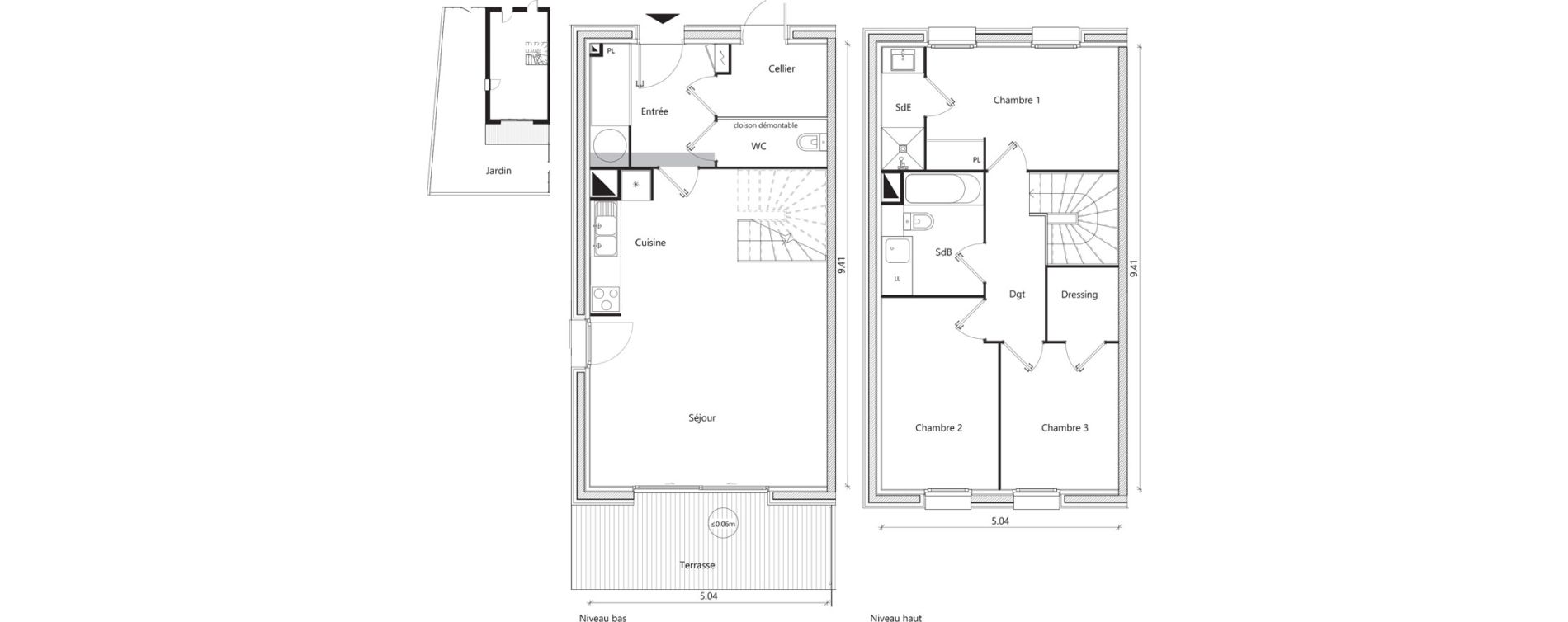 Appartement T4 de 86,05 m2 &agrave; Mondonville Centre