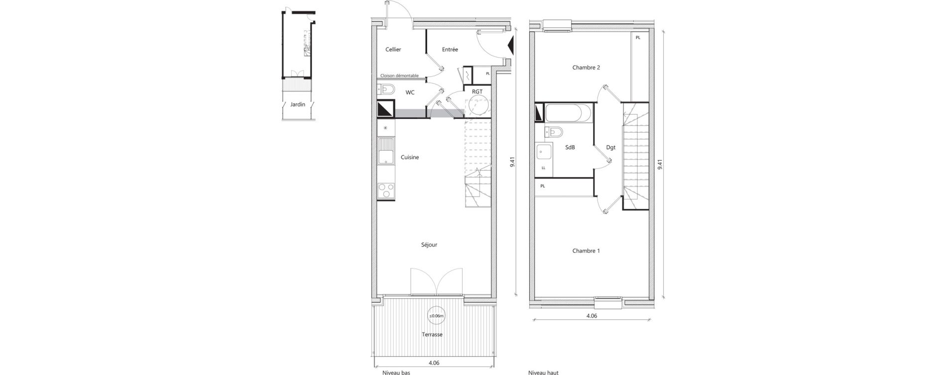 Appartement T3 de 68,87 m2 &agrave; Mondonville Centre