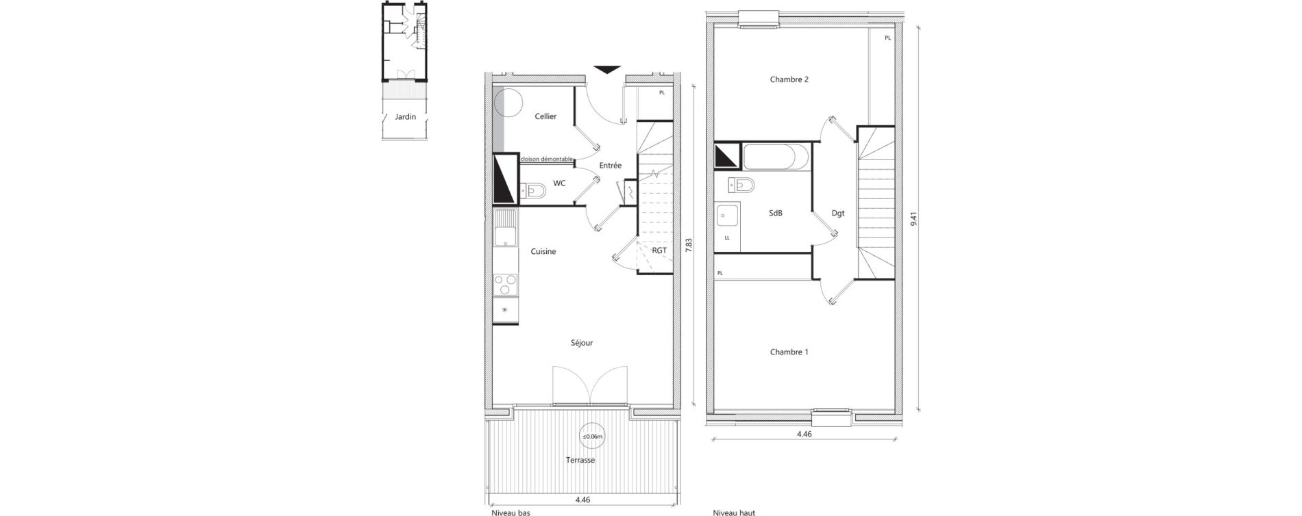 Appartement T3 de 68,51 m2 &agrave; Mondonville Centre