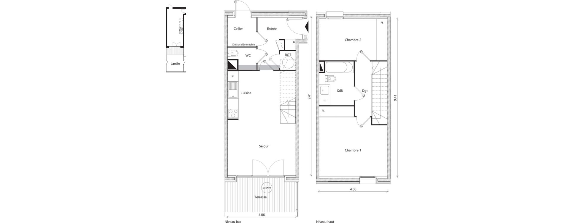 Appartement T3 de 68,83 m2 &agrave; Mondonville Centre