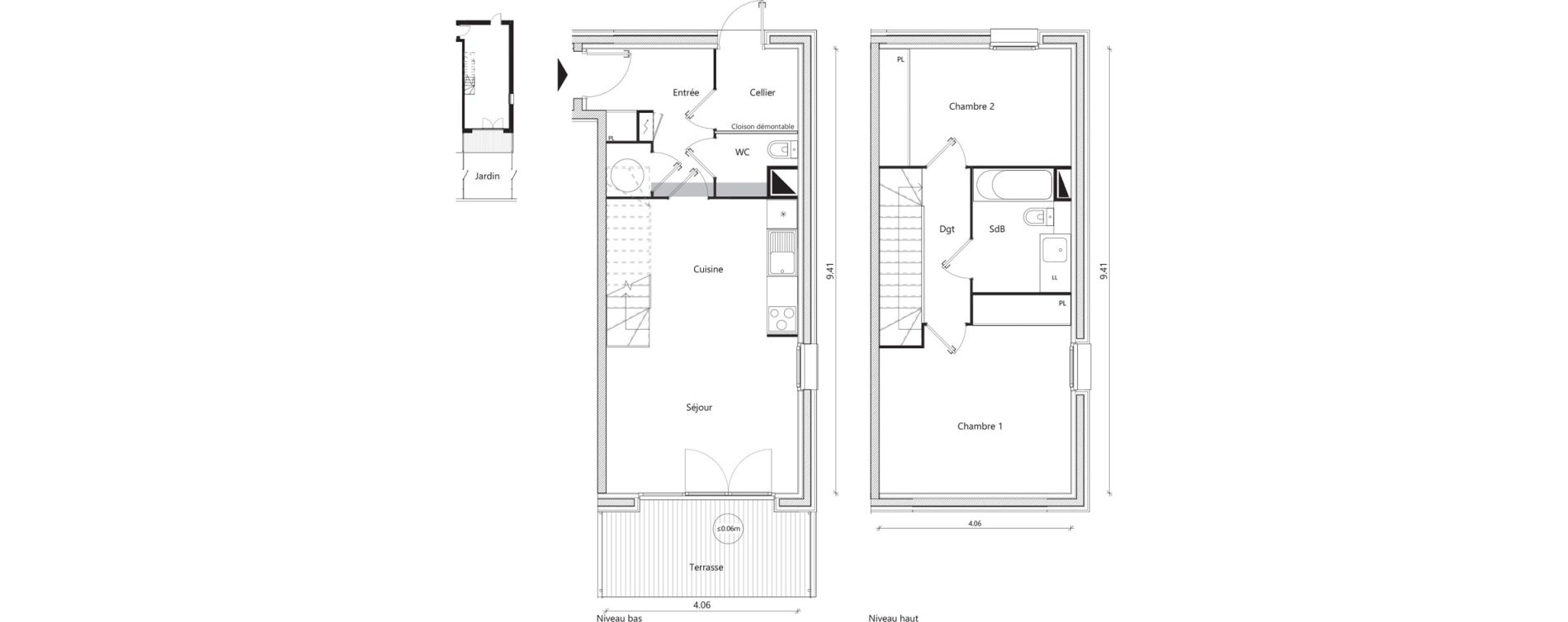 Appartement T3 de 68,87 m2 &agrave; Mondonville Centre