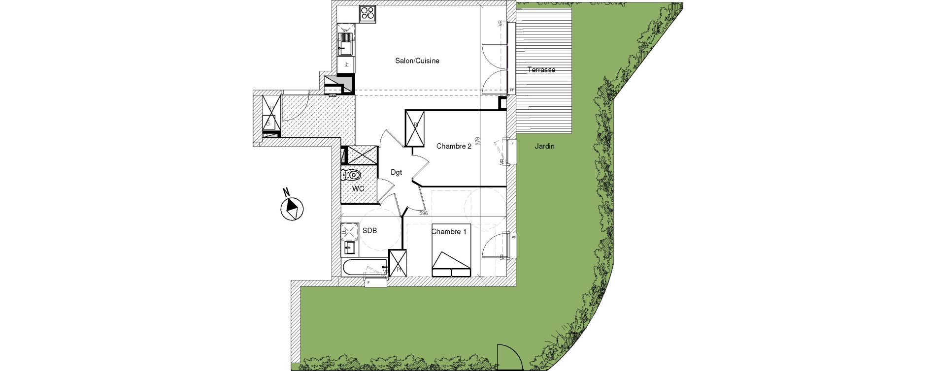 Appartement T3 de 61,10 m2 &agrave; Mondonville Centre