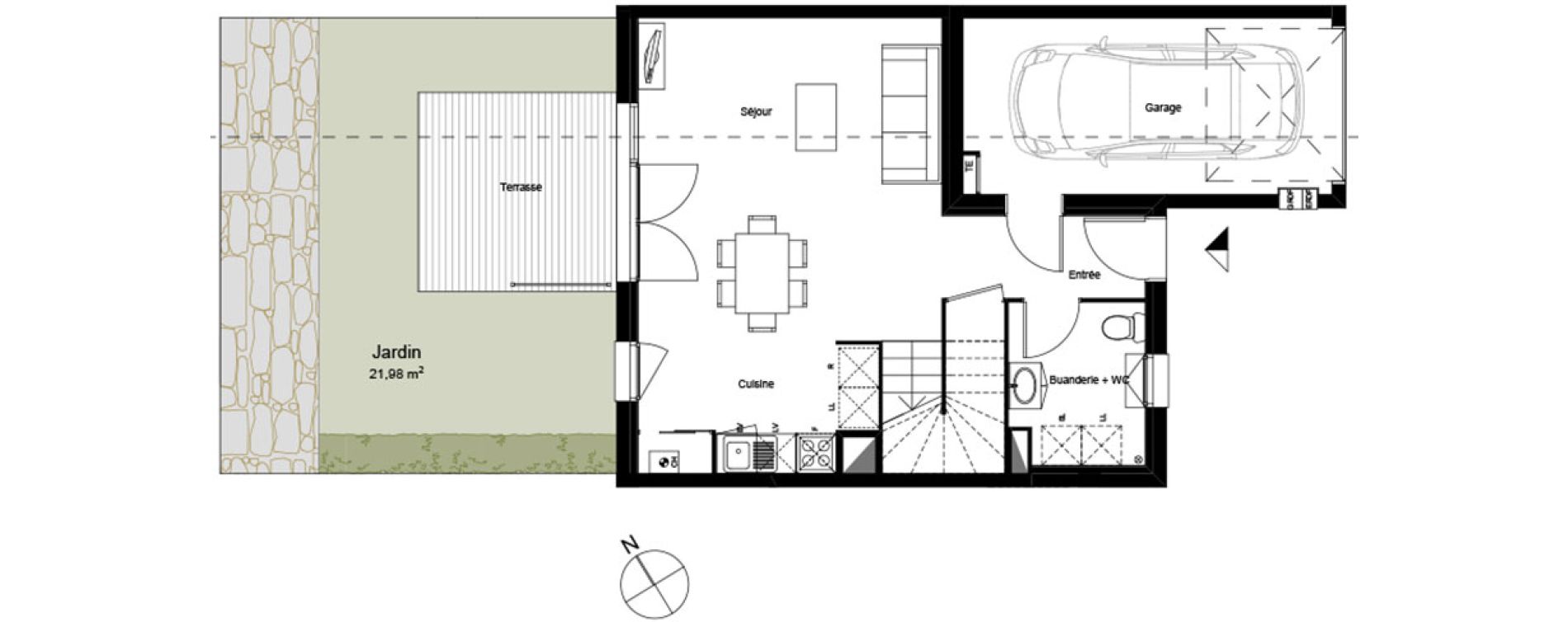 Duplex T4 de 86,06 m2 à Mondonville Centre