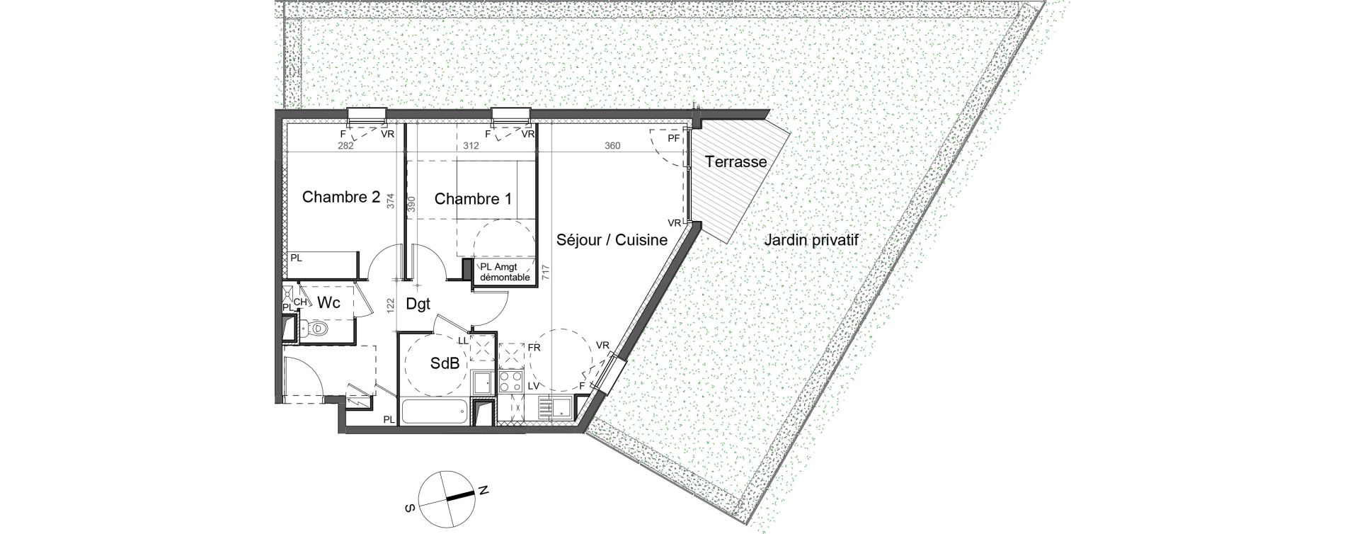 Appartement T3 de 60,20 m2 à Mondonville Centre