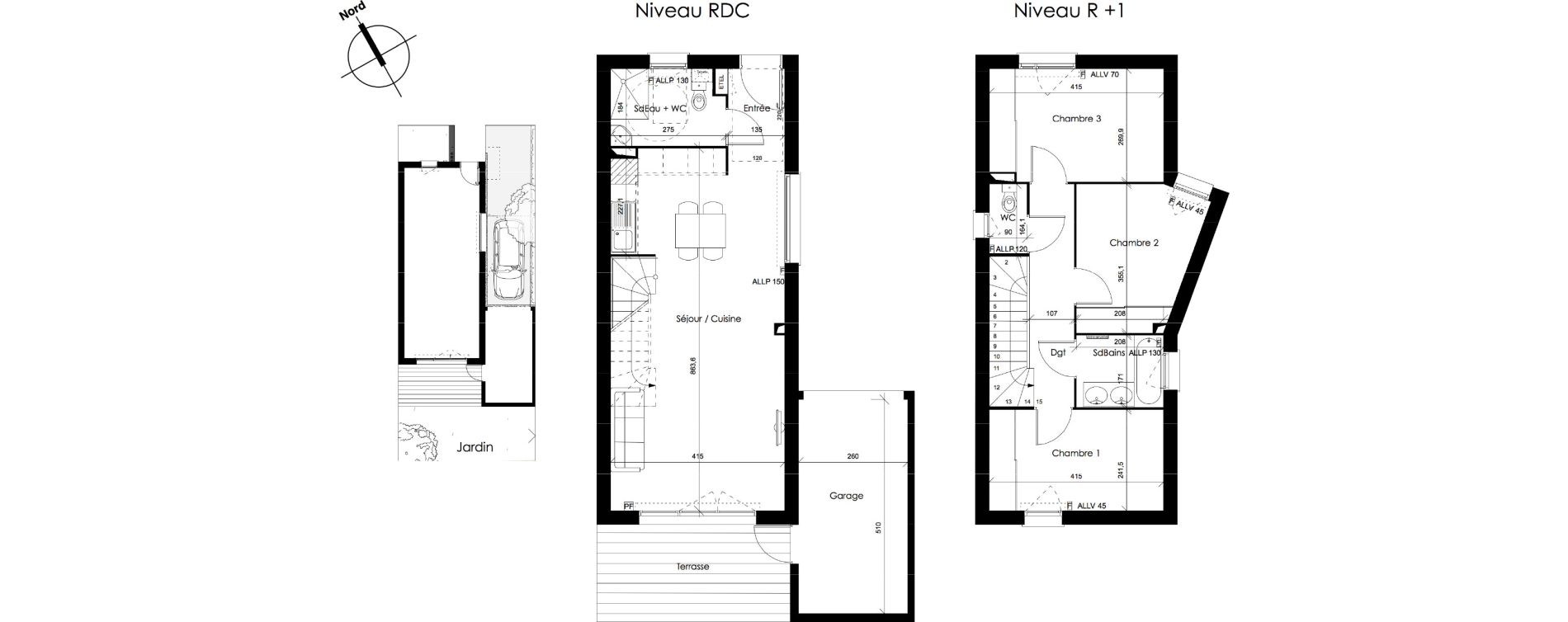 Villa T4 de 81,66 m2 &agrave; Montrab&eacute; Centre