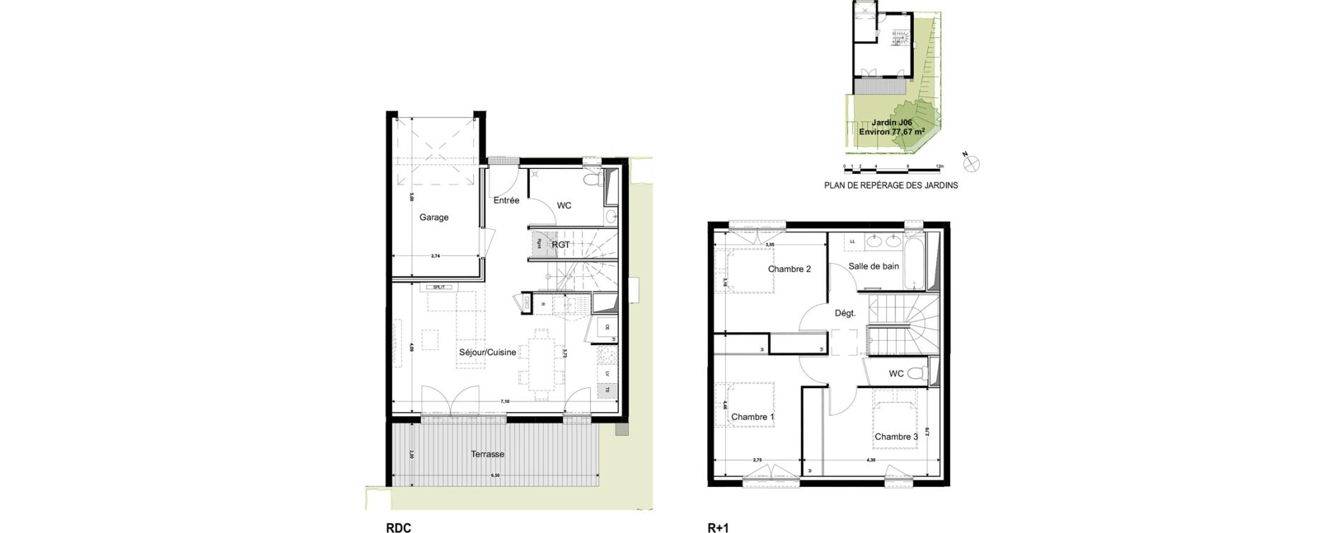 Villa T4 de 86,38 m2 &agrave; Montrab&eacute; Centre