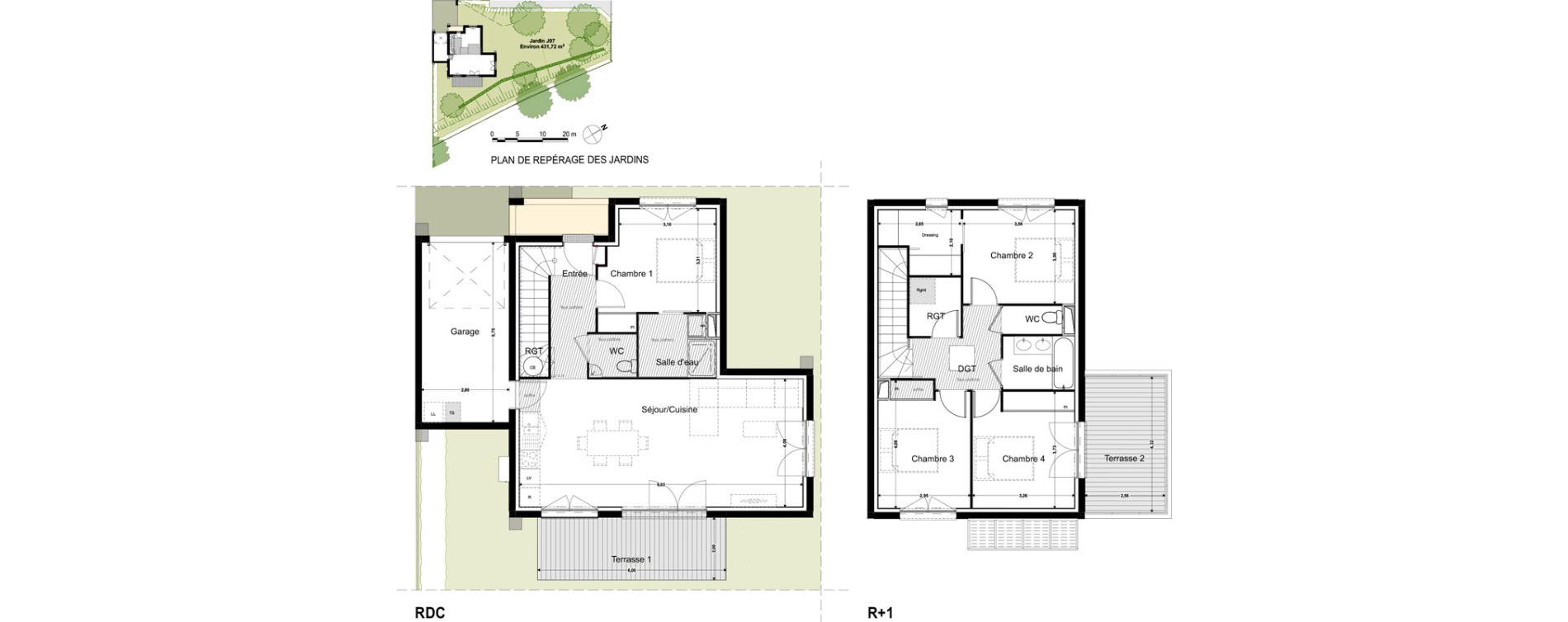 Villa T5 de 115,35 m2 &agrave; Montrab&eacute; Centre